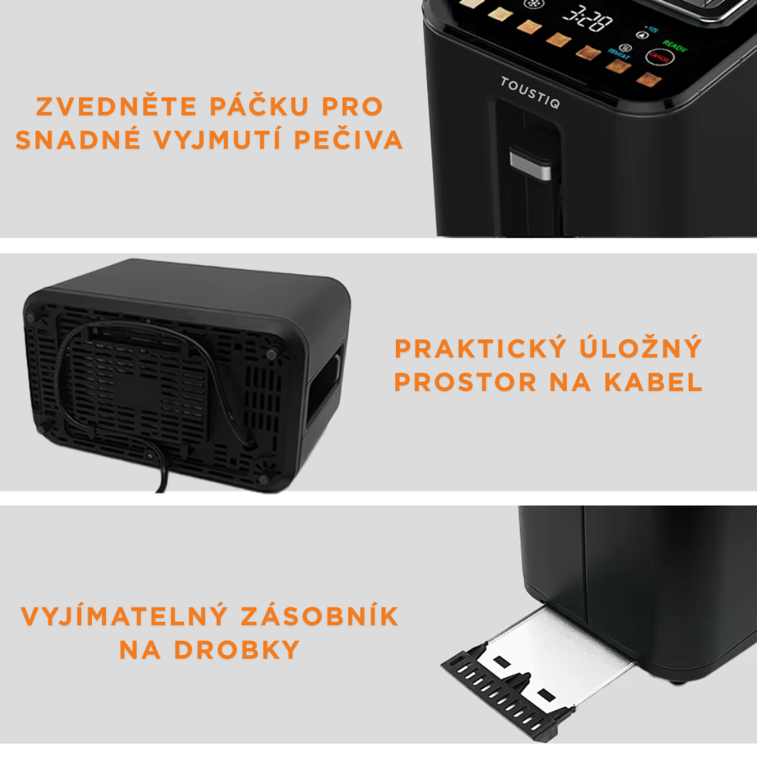 Toustiq topinkovač jednoduché ovládání